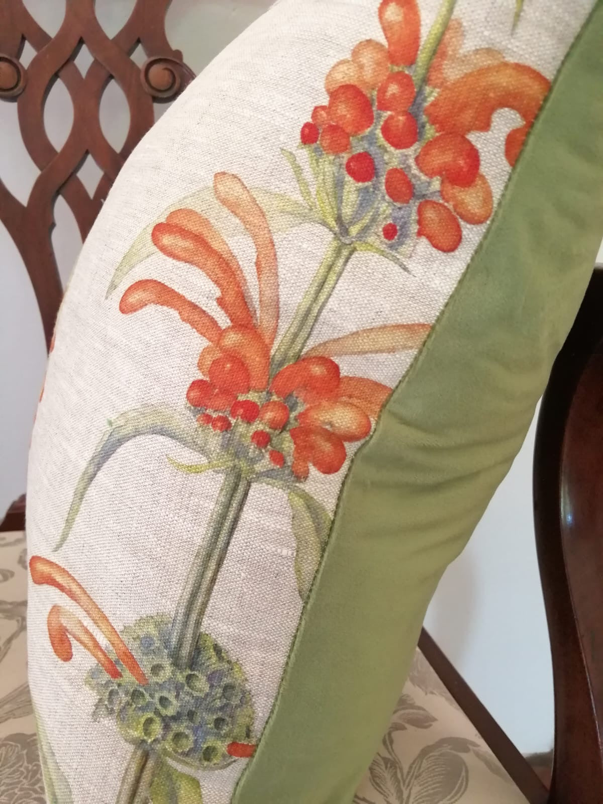 Leonotis and Sunbird Cushion cover