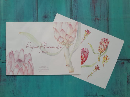 Protea Paper Placemats