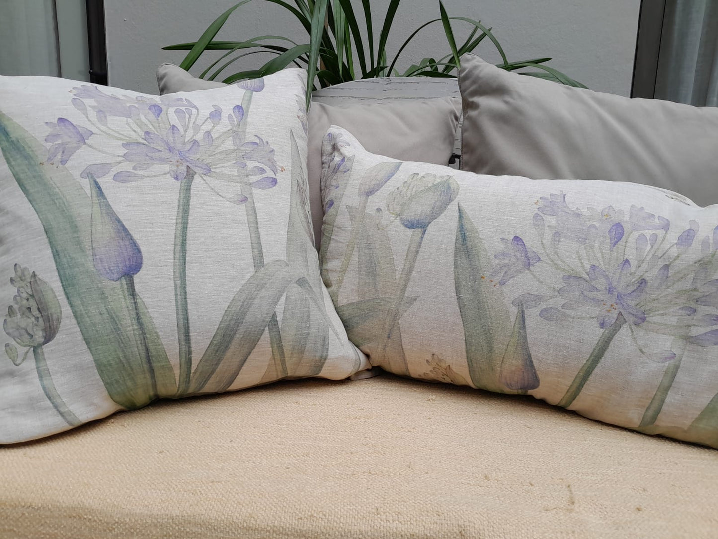 Agapanthus Large Print Cushion cover