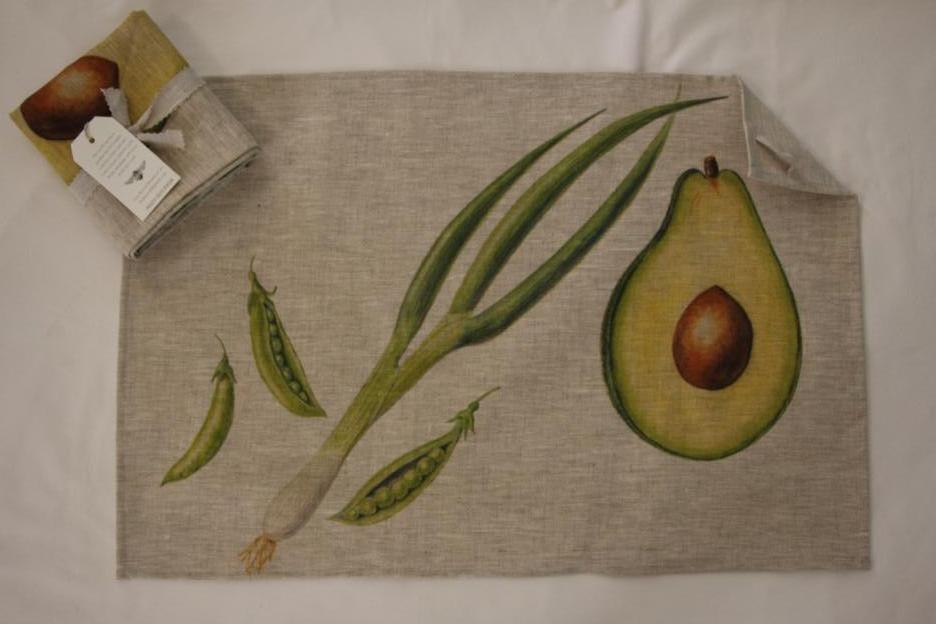 Avo and Peas Tea Towel