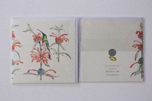 Leonotis and sunbird card