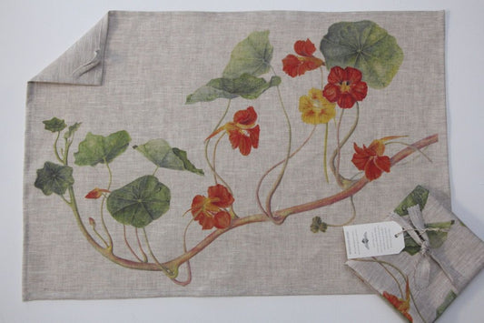 Nasturtiums Tea Towel