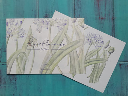 Agapanthus Paper Placemats