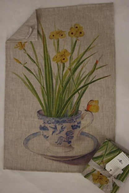 Willow teacup and Dietes Tea Towel