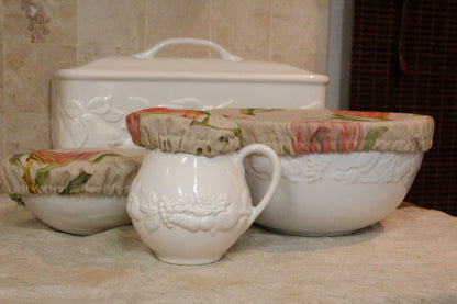 Artisan Cotton Linen Food Covers - as a set of 4 sizes