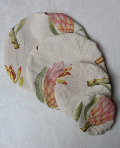Artisan Cotton Linen Food Covers - as a set of 4 sizes