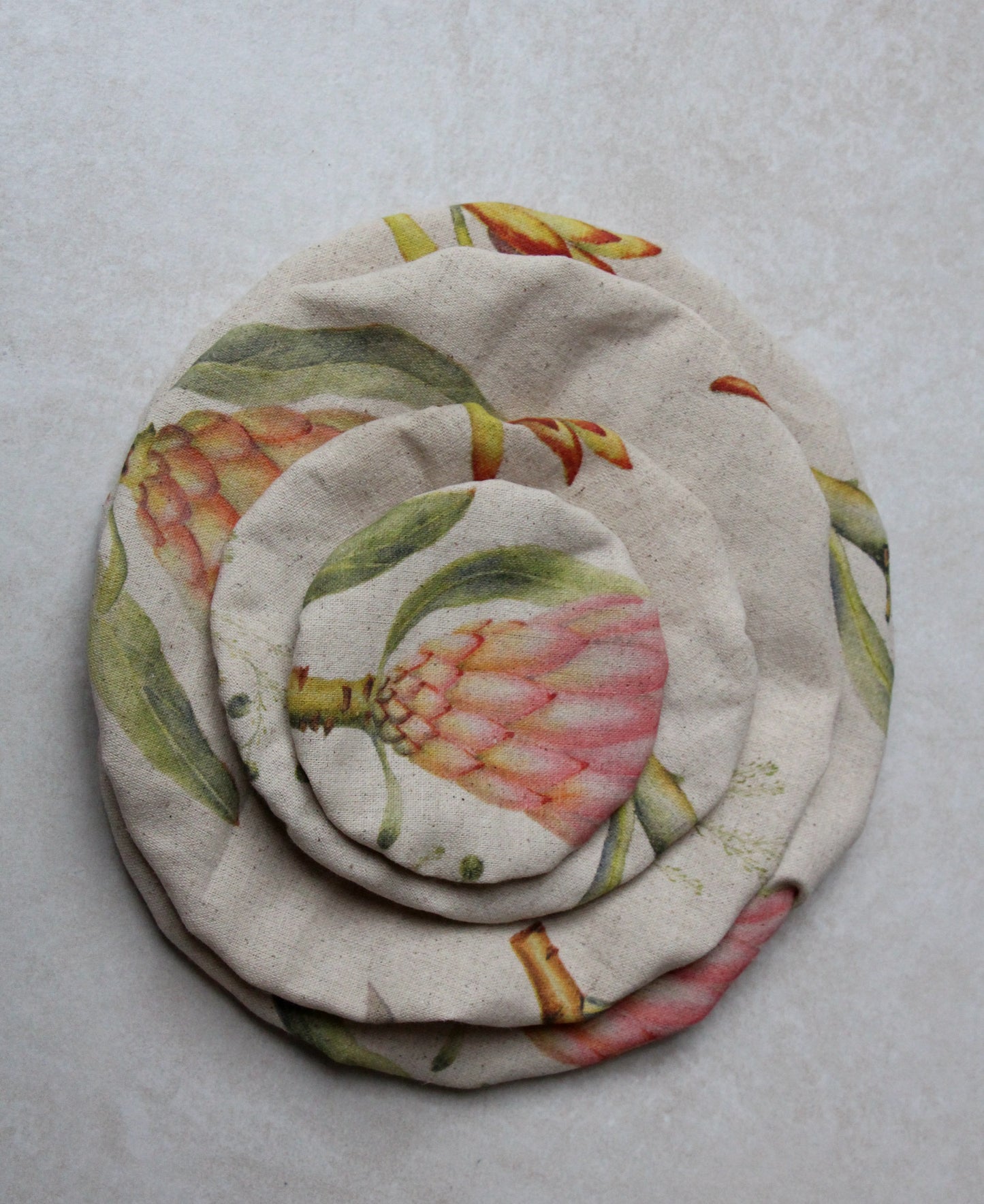 Artisan Cotton Linen Food Covers - as a set of 4 sizes