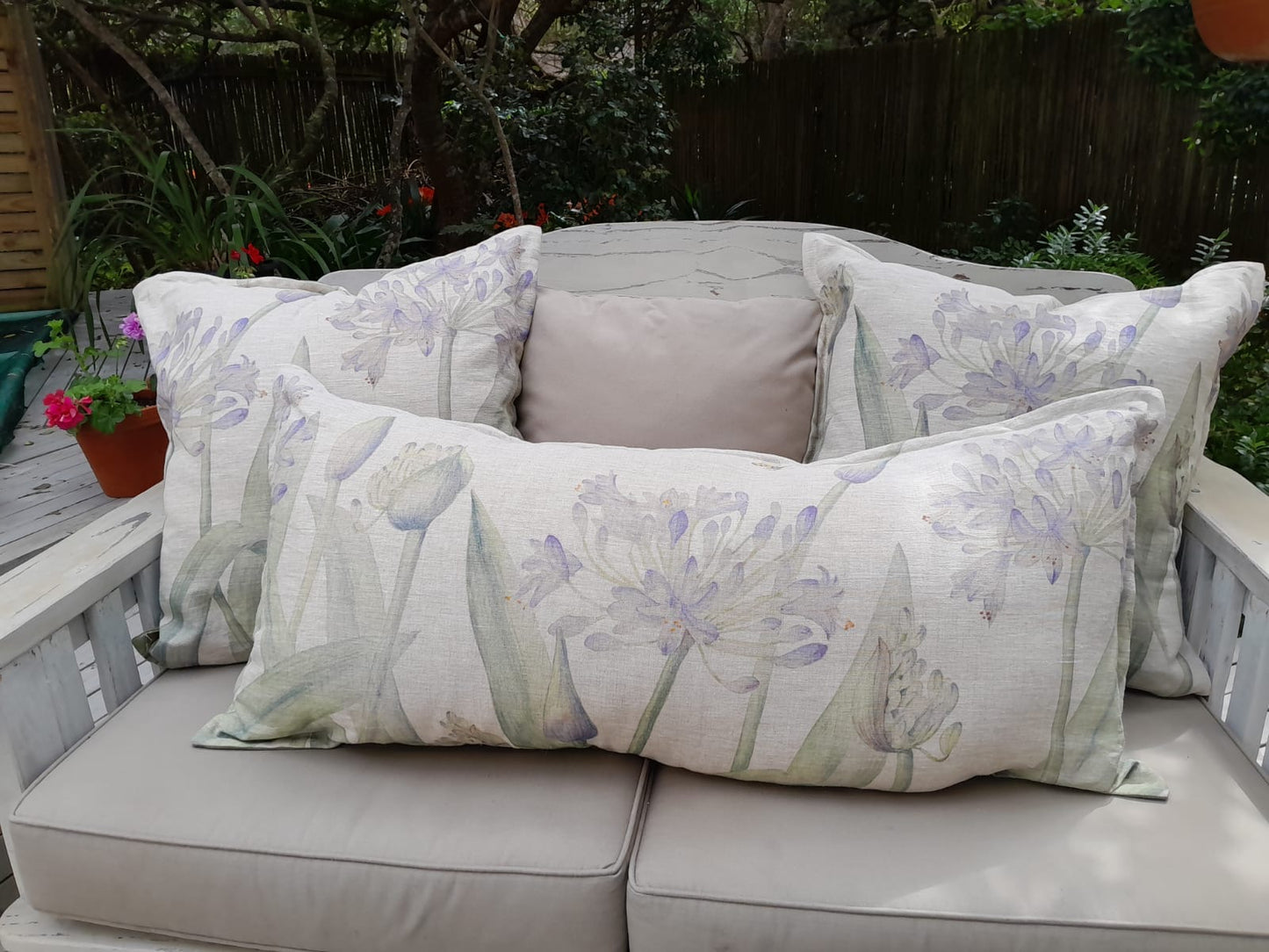 Agapanthus Large Print Cushion cover