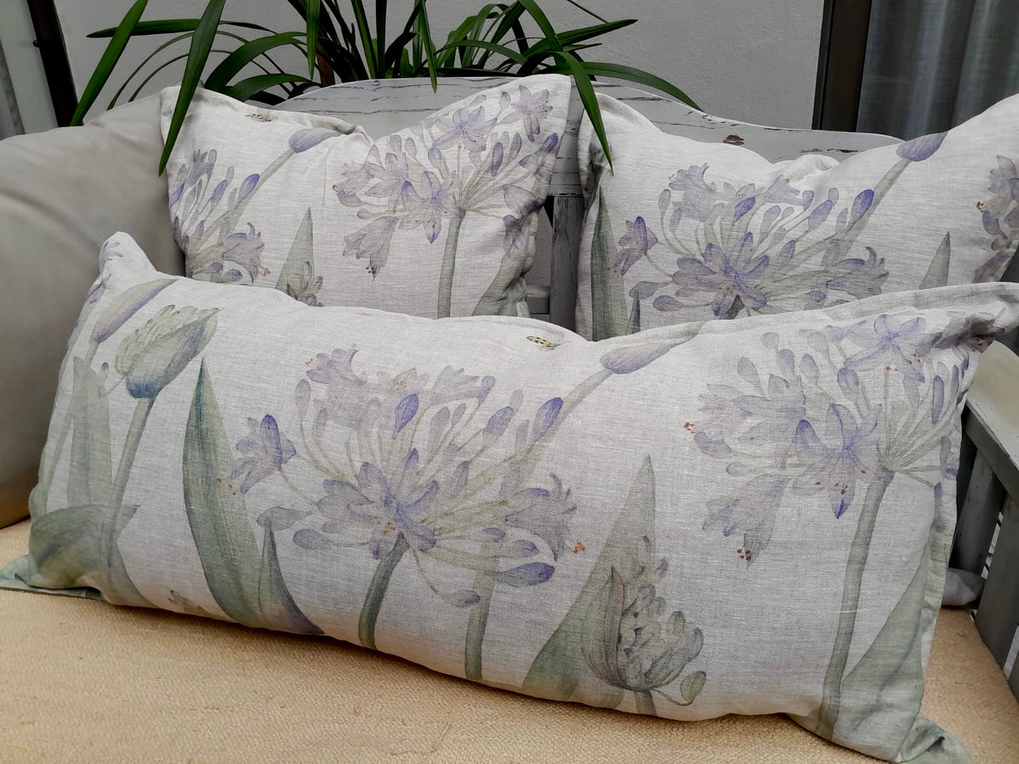 Agapanthus Large Print Cushion cover