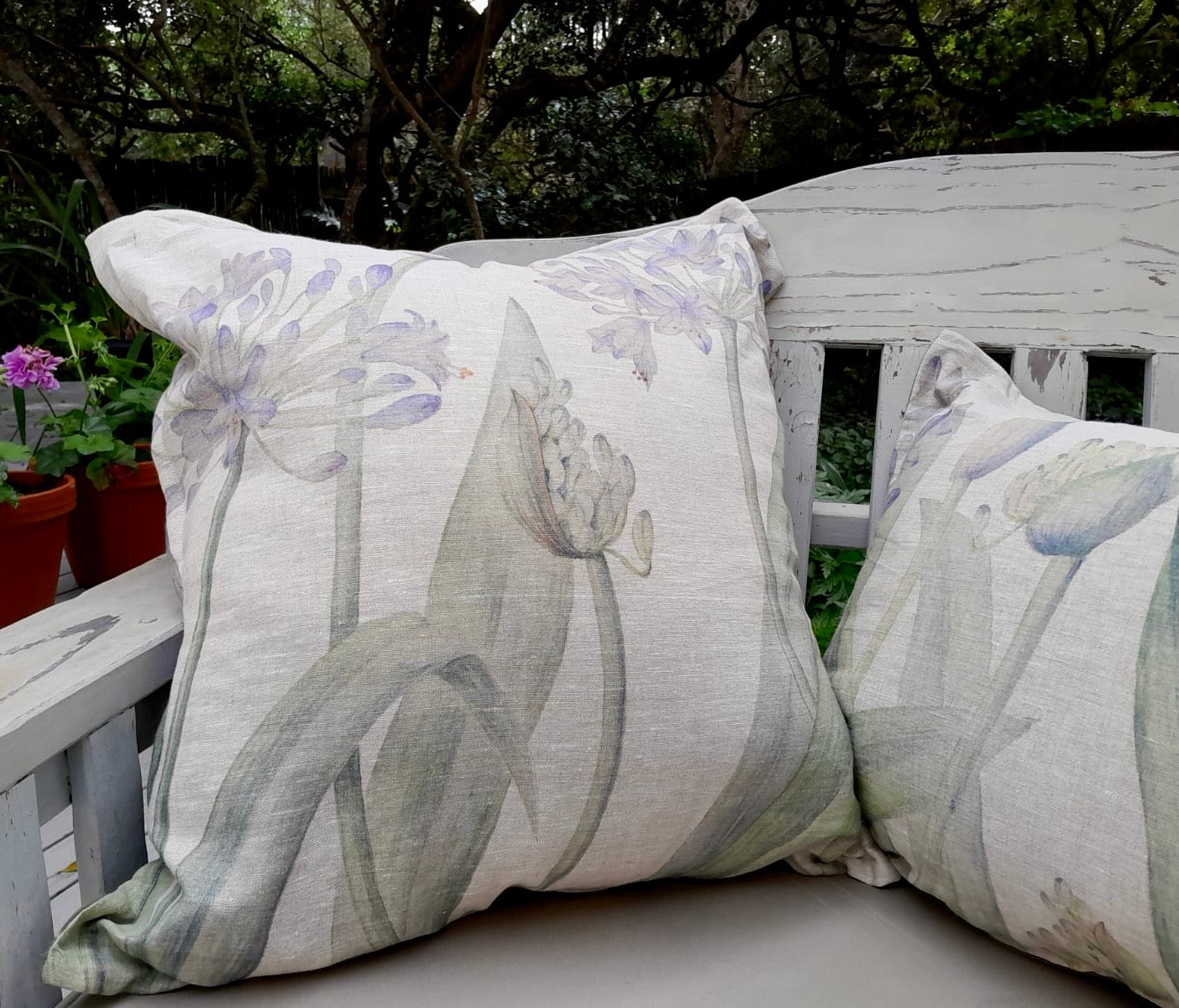 Agapanthus Large Print Cushion cover