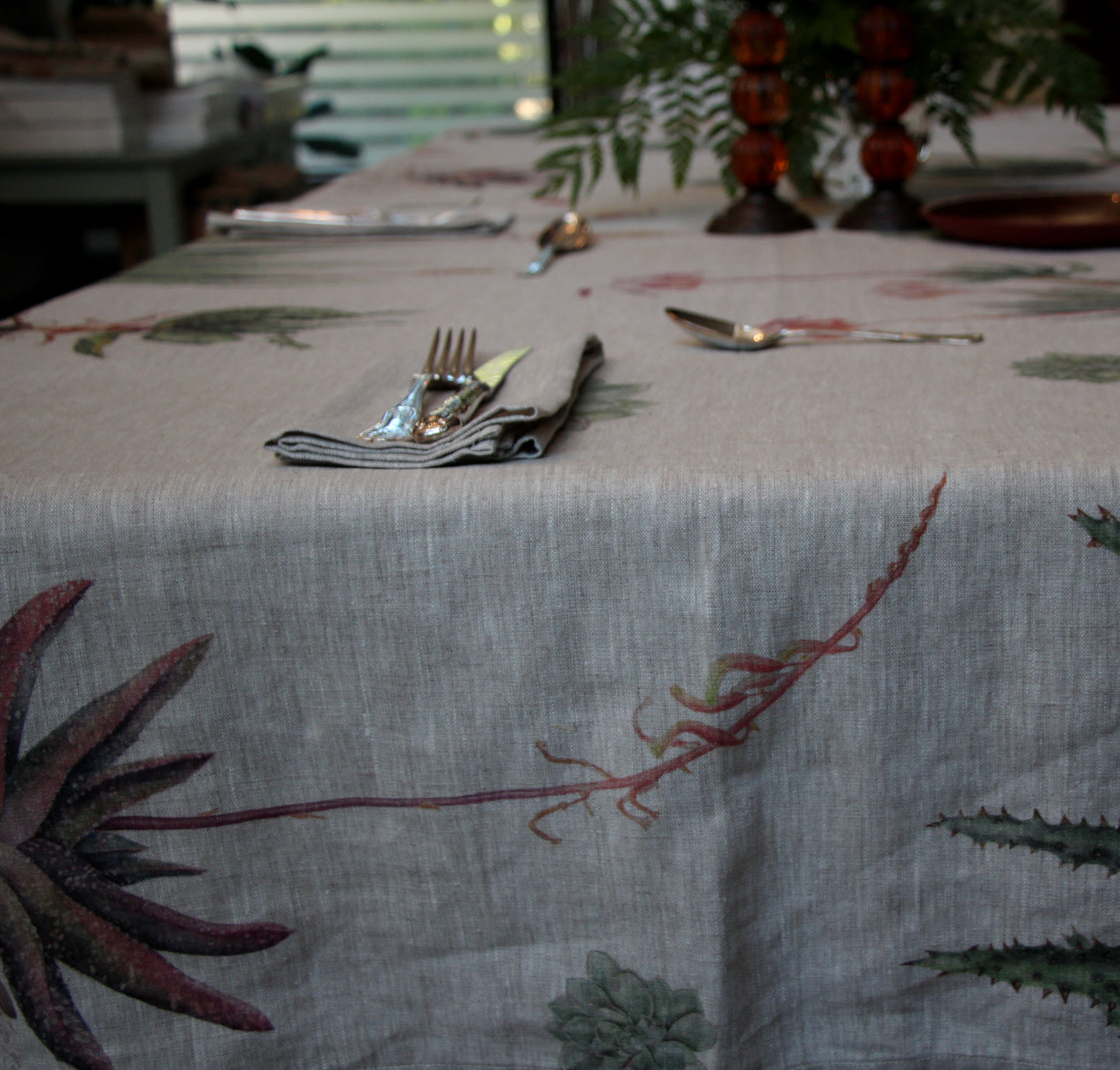 Large succulent Table cloth