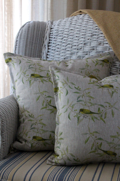 Small Cape White eye repeat pattern Cushion cover